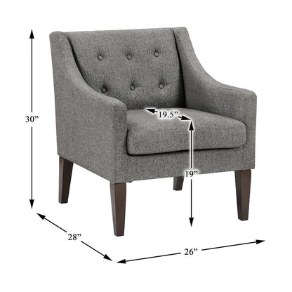 Knox Textured Accent Chair in Dark Gray