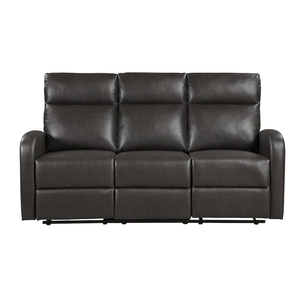 Allen Faux Leather 3pc Set: Sofa, Love, Chair in Espresso