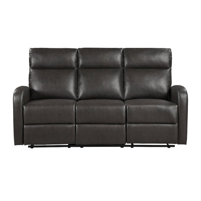 Allen Faux Leather 3pc Set: Sofa, Love, Chair in Espresso