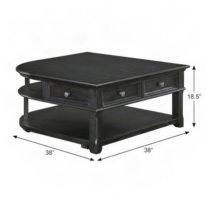 Muriel Pine Lift Top Coffee and Cocktail Table for Living Room, Charcoal