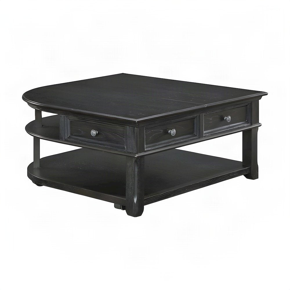 Muriel Pine Lift Top Coffee and Cocktail Table for Living Room, Charcoal