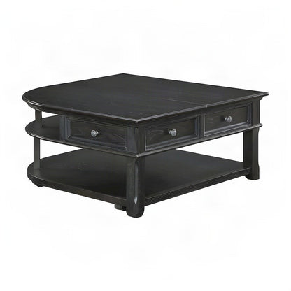 Muriel Pine Lift Top Coffee and Cocktail Table for Living Room, Charcoal