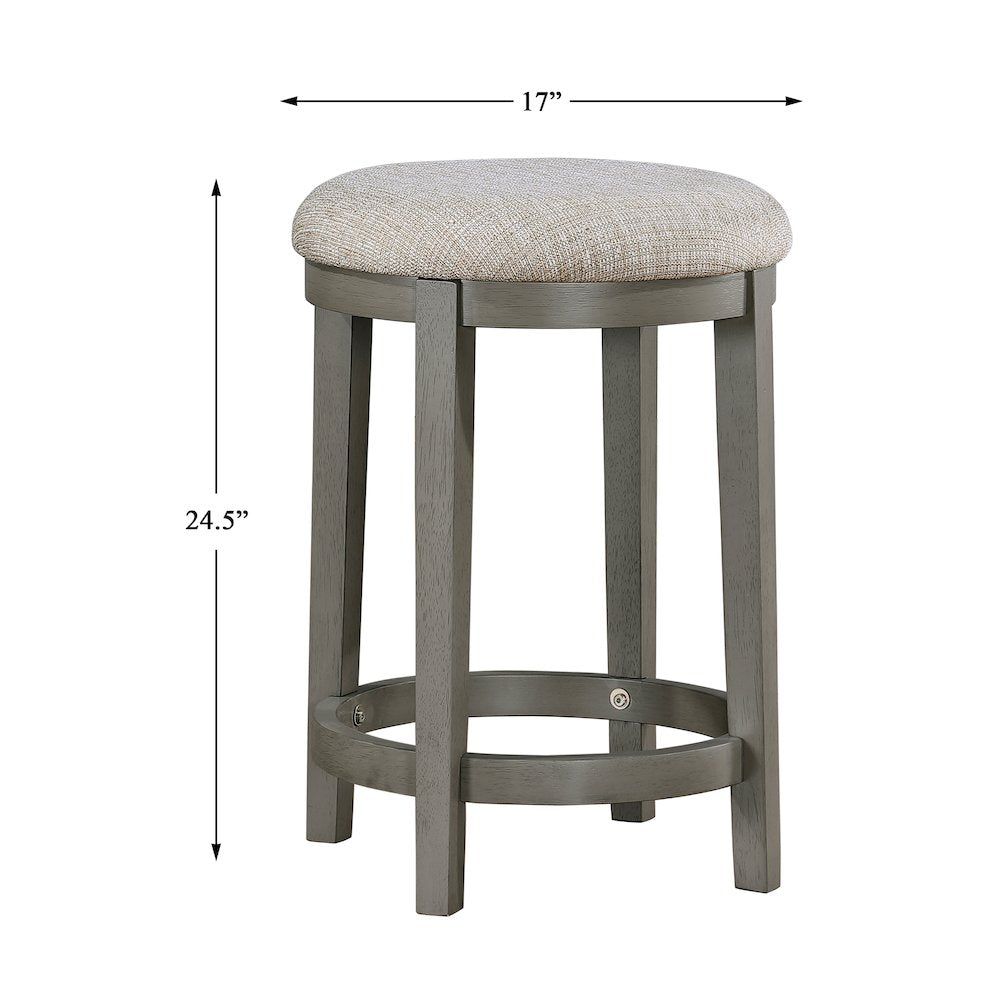 Auburndale Textured Counter Height Stool, set of 2 in Gray