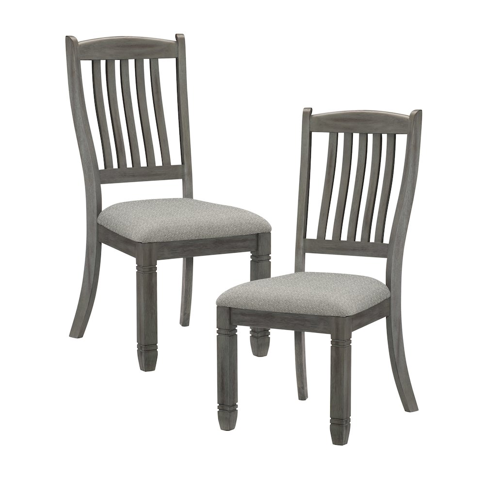 Granby Textured Dining Room Side Chair, set of 2 in Gray
