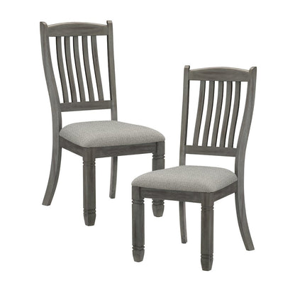 Granby Textured Dining Room Side Chair, set of 2 in Gray