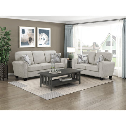 Lemond Chenille Love Seat in Gray