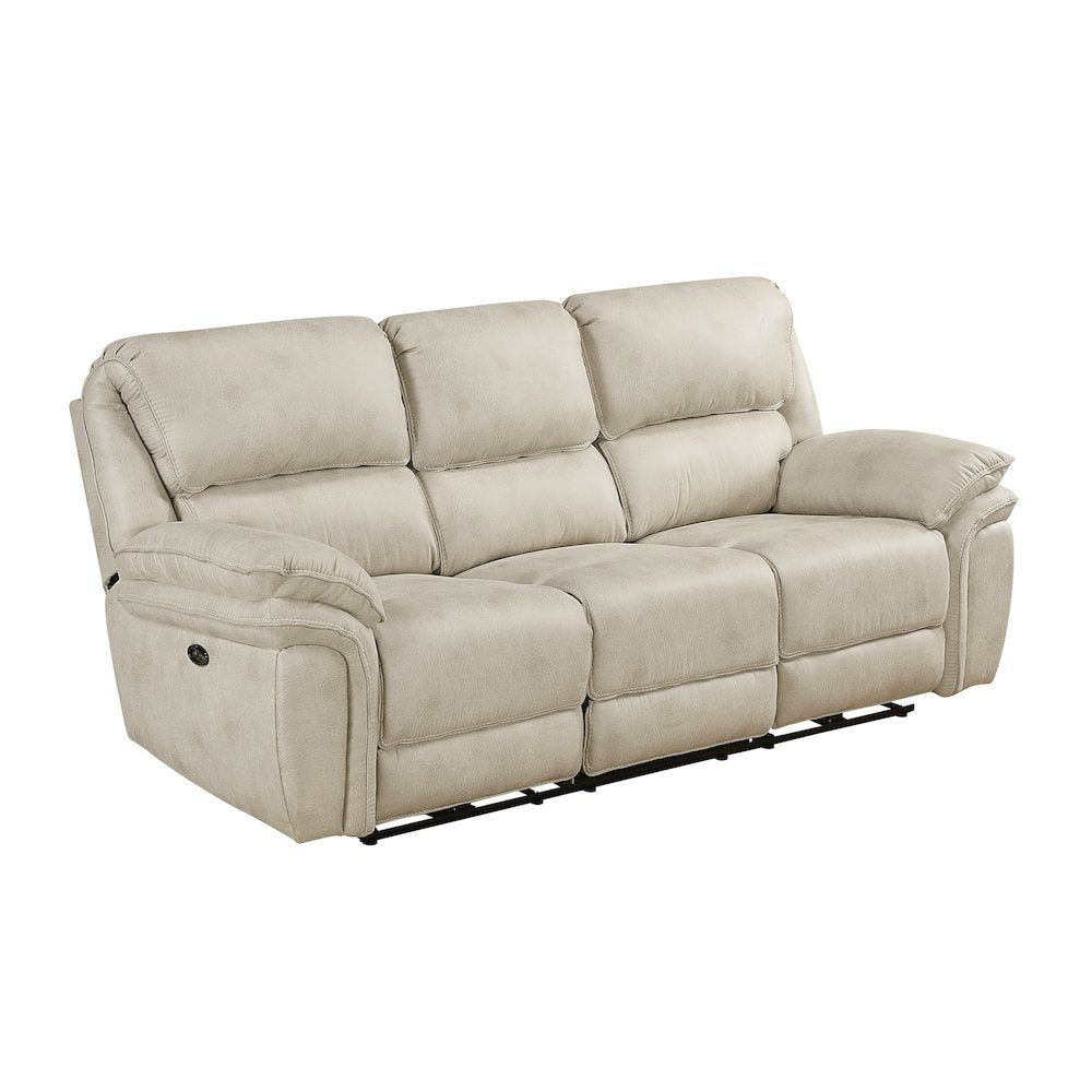 Proctor Microfiber 2pc Set: Sofa, Love (Power) in Sand