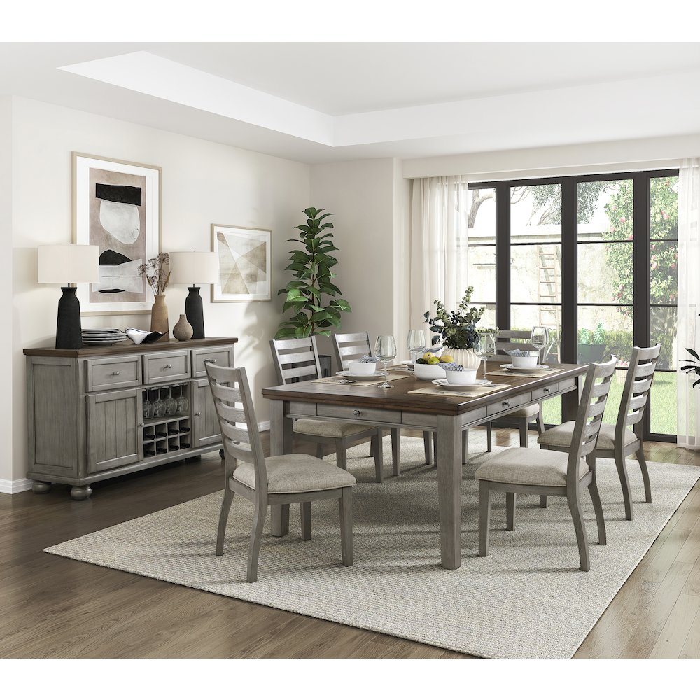 Tigard Acacia Veneer Dining Room Server in Gray