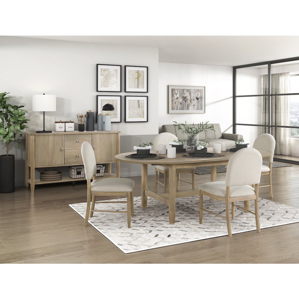 Myrna Textured Dining Side Chair, Set of 2 in Beige