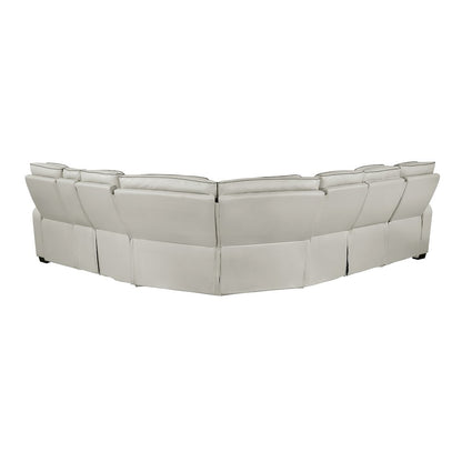 Fairway Faux Leather 3-Piece Power Reclining Sectional in Taupe