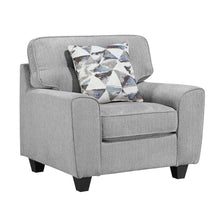 Bennett Chenille 3pc Set: Sofa, Love, Chair in Gray