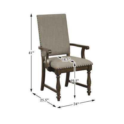 Stonington Textured Dining Arm Chair, Set of 2 in Beige