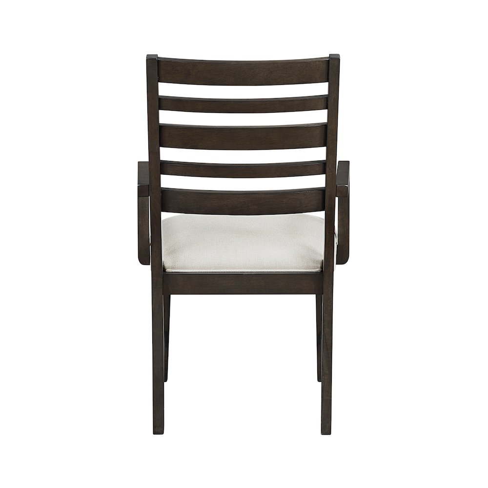 Victoria Asian Hardwood Dining Arm Chair, Set of 2 in Dark Espresso