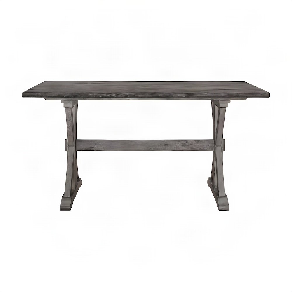 Solid Wood Counter Height Dining Table, Bar Height Pub Table, Gray