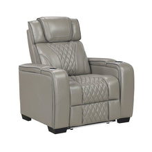 Apex Leather 3pc Set: Sofa, Love, Chair in Gray
