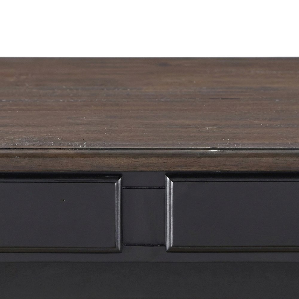 Baywater Wood Counter Height Pub and Bar Dining Table, Natural and Black