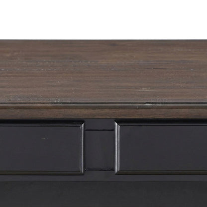 Baywater Wood Counter Height Pub and Bar Dining Table, Natural and Black