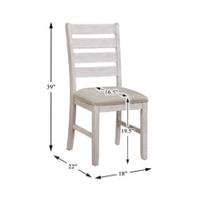Ithaca Asian Hardwood 5-Piece Dining Set in Grayish White and Brown