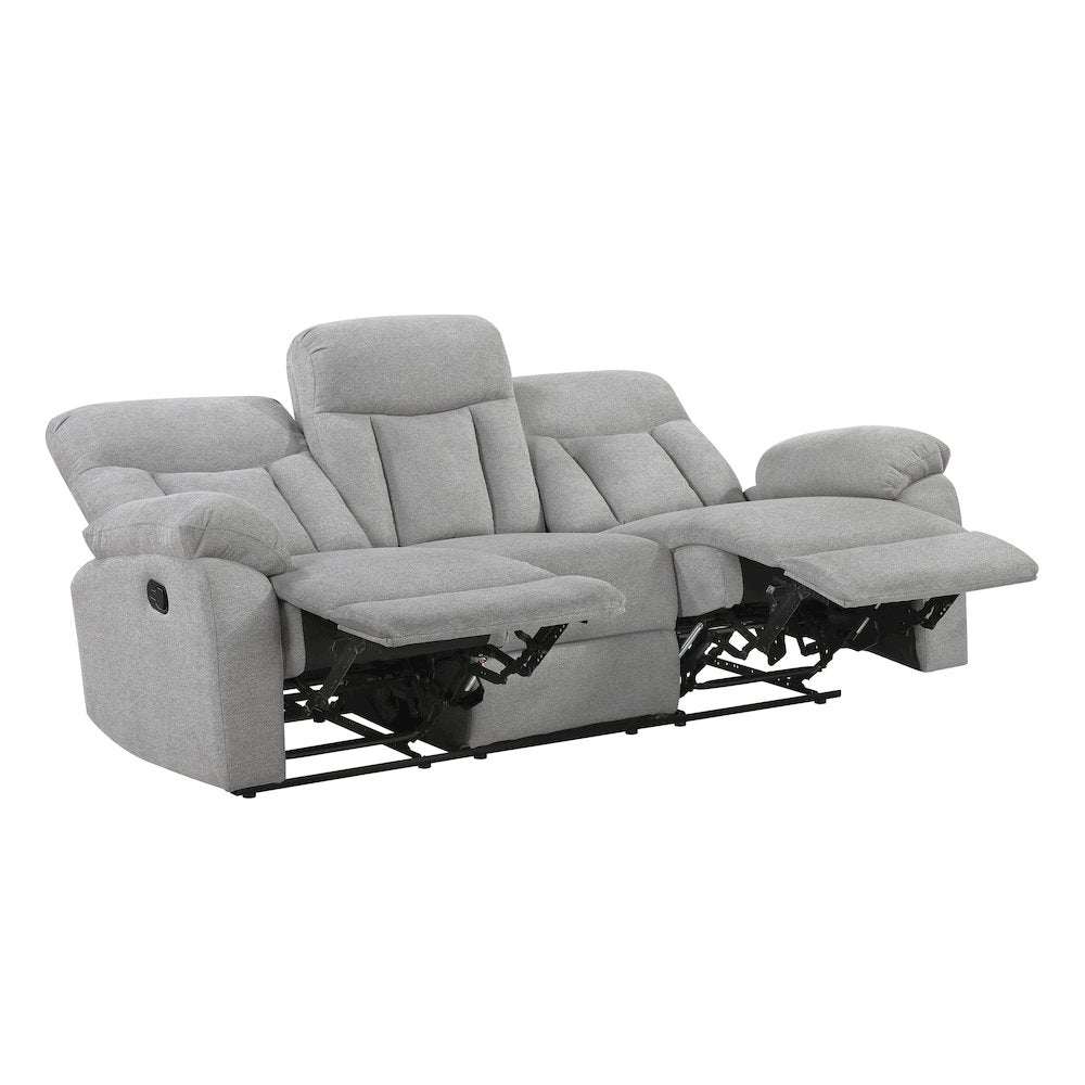 Jules Chenille 3pc Set: Sofa, Love, Chair in Gray