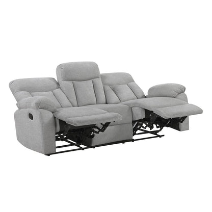 Jules Chenille 3pc Set: Sofa, Love, Chair in Gray