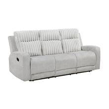 Benton Corduroy 2pc Set: Sofa, Love in Light Gray