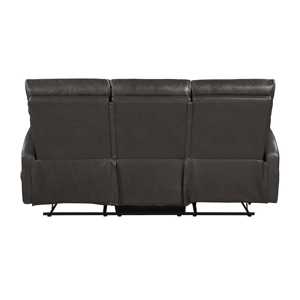 Allen Faux Leather 3pc Set: Sofa, Love, Chair in Espresso