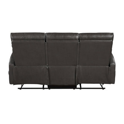 Allen Faux Leather 3pc Set: Sofa, Love, Chair in Espresso