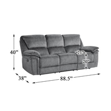 Muirfield Microfiber 2pc Set: Sofa, Love in Gray