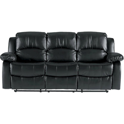 Black Leather Recliner Sofa, Elegant Sofa Recliner for Living Rooms
