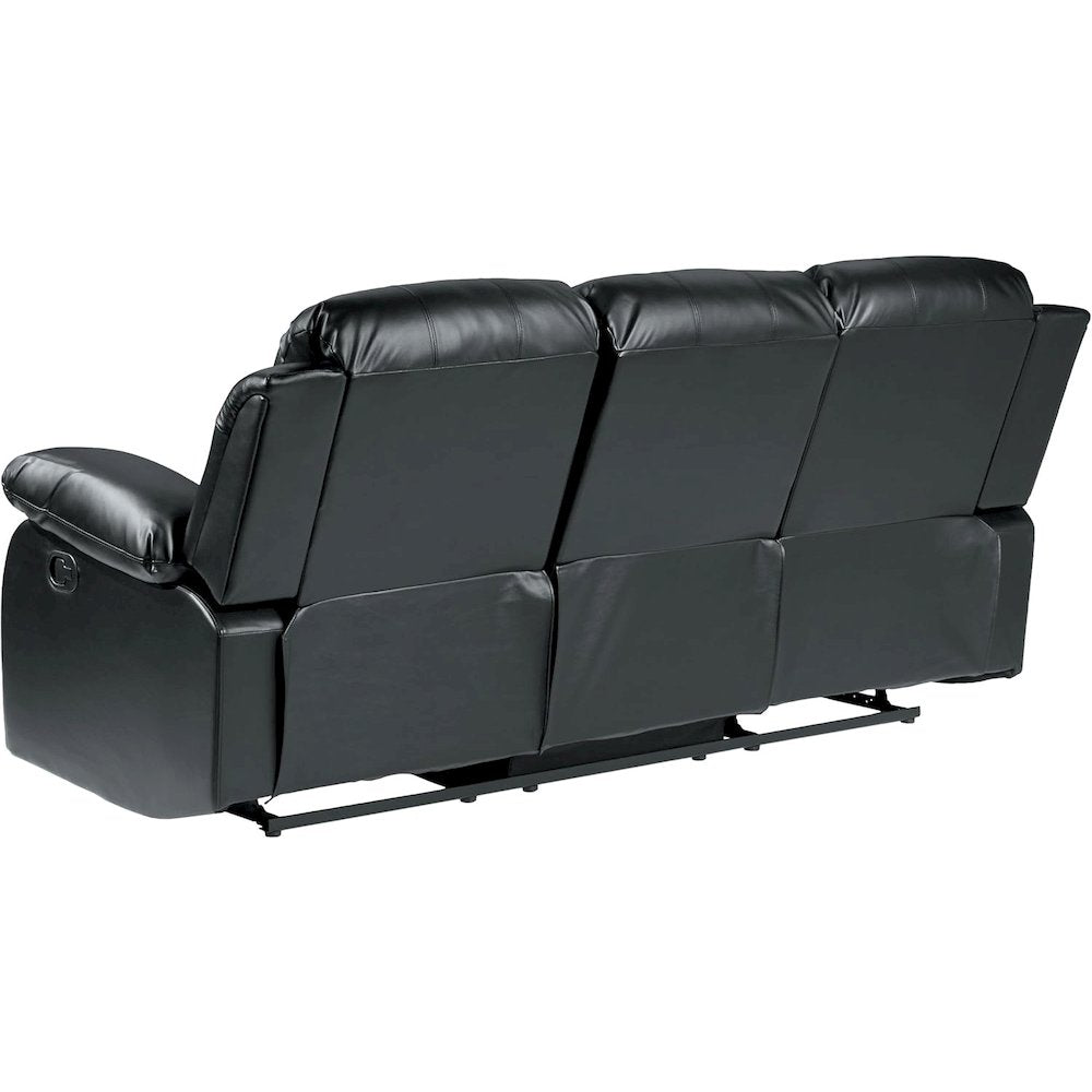 Black Leather Recliner Sofa, Elegant Sofa Recliner for Living Rooms