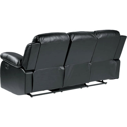 Black Leather Recliner Sofa, Elegant Sofa Recliner for Living Rooms