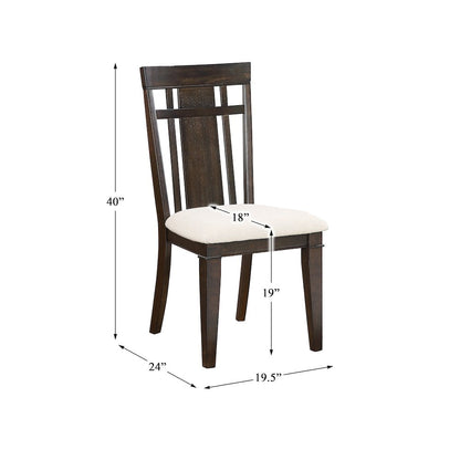 Makah Wood Dining Room Side Chair, set of 2 in Beige