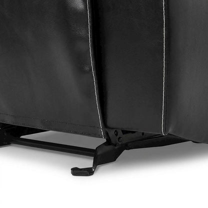 Faux Leather Glider Recliner Chair with Rocking Motion for Nursery, Black