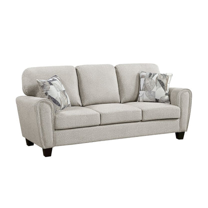 Lemond Chenille 2pc Set: Sofa, Love in Gray