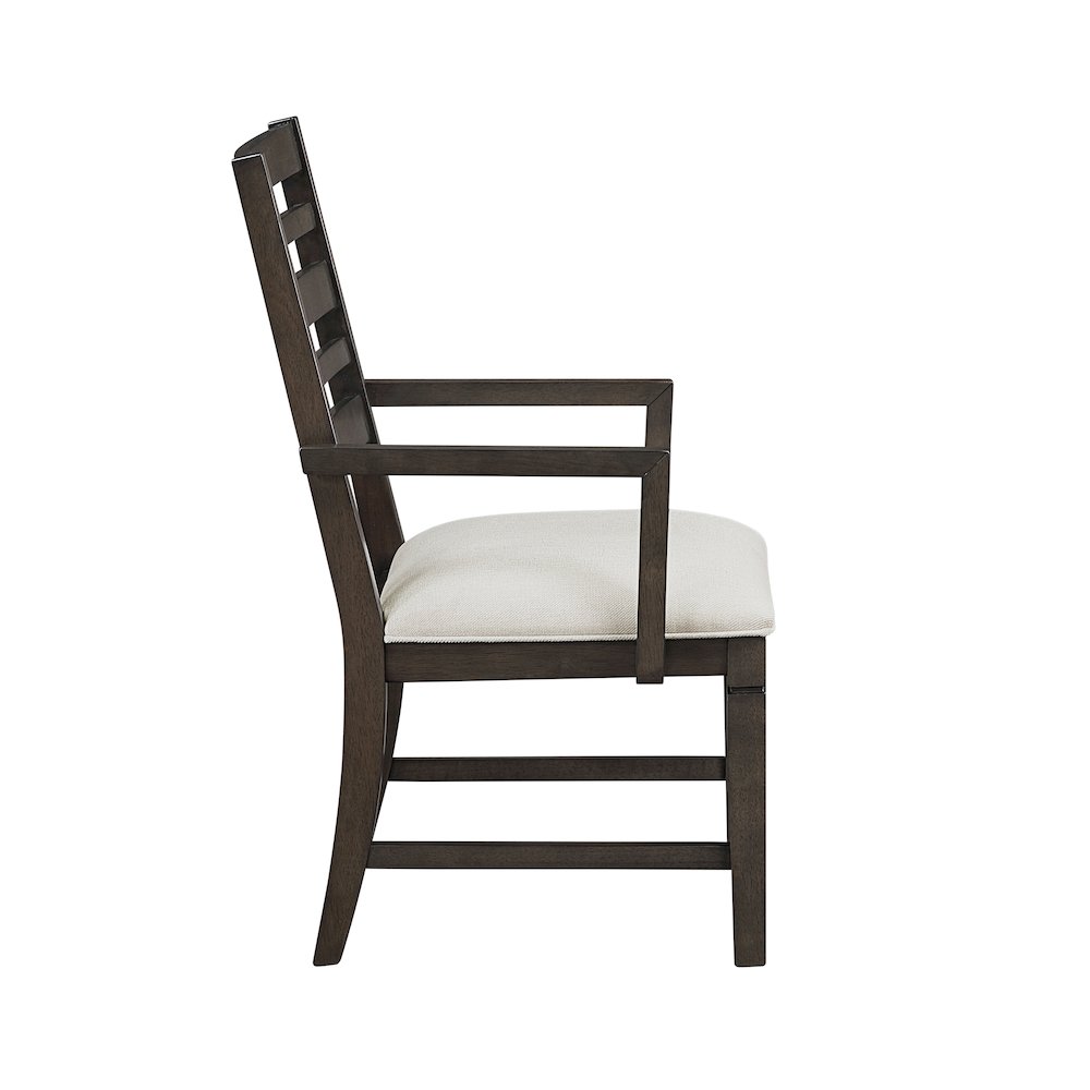 Victoria Asian Hardwood Dining Arm Chair, Set of 2 in Dark Espresso