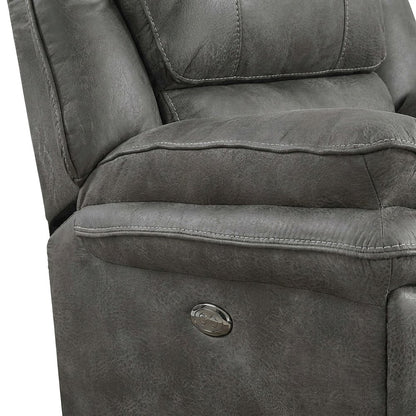Microfiber Power Recliner Chair with Electric Recline for Adults, Gray