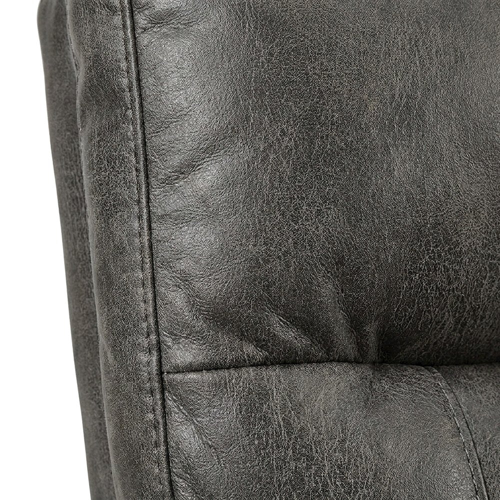Proctor Microfiber Double Reclining Loveseat Sofa, Recliner Love Seat, Gray