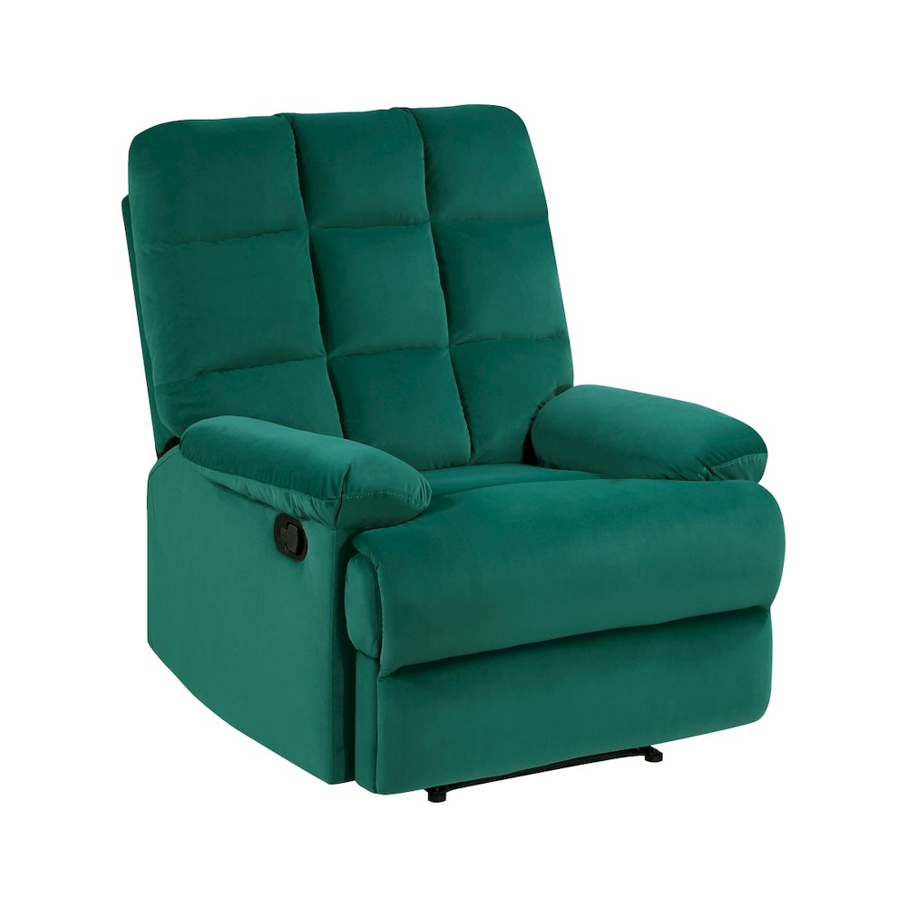 Lexicon Colin Velvet Manual Recliner in Green