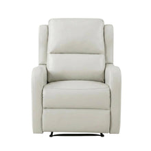 Faux Leather Manual Recliner Chair for Living Room or Small Spaces, Taupe