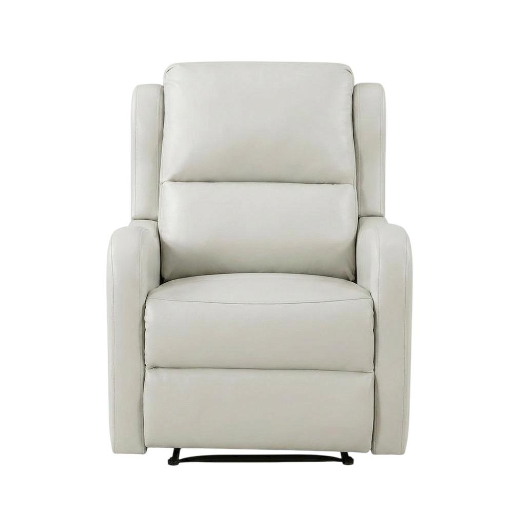 Faux Leather Manual Recliner Chair for Living Room or Small Spaces, Taupe