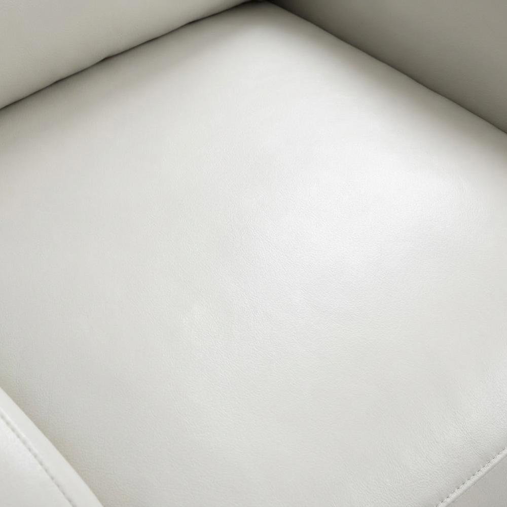 Faux Leather Manual Recliner Chair for Living Room or Small Spaces, Taupe