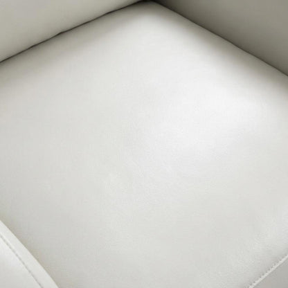 Faux Leather Manual Recliner Chair for Living Room or Small Spaces, Taupe