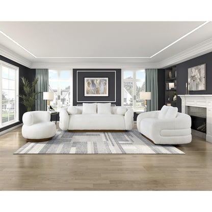 Lexicon Novella Sherpa Love Seat in White