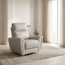 Leather Swivel Glider Recliner Chair for Living Room and Nursery, Gray