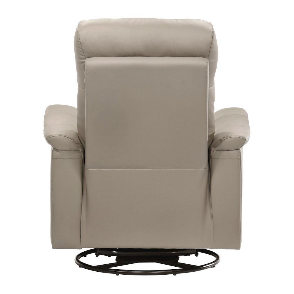 Latte Swivel Glider Recliner, Elegant Leather Recliner Chair