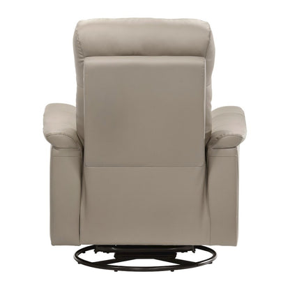 Latte Swivel Glider Recliner, Elegant Leather Recliner Chair