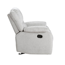 Gray Manual Recliner, Plush Reclining Chair for Living Room Comfort