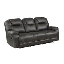 Chocolate Microfiber Double Reclining Sofa