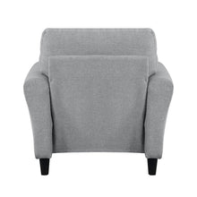 Dark Gray Upholstered Arm Chair, Elegant Accent Chair for Living Room Spaces