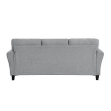 Dark Gray Upholstered 3 Seater Couch, Elegant Small Sofa Couch for Living Rooms